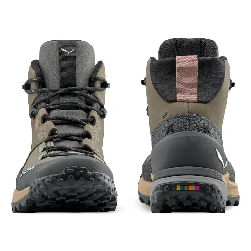 Salewa Puez Leather Mid PTX sapatos de caminhada para mulher - Bungee Cord/Onyx - UK 6 (EU 39)