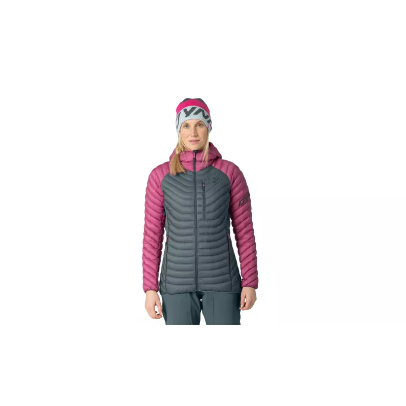 Casaco com capuz e penas SALEWA Radical Down Hood para mulher Magenta 36