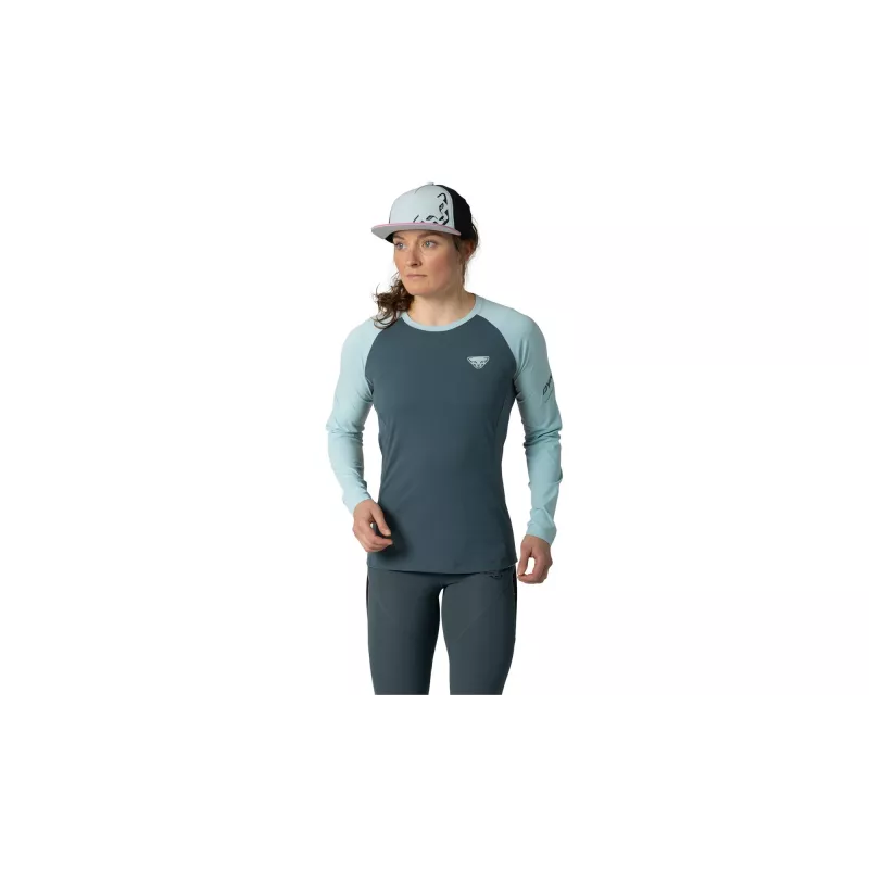 T-shirt de manga comprida SALEWA Women's Dynafit Alpine Pro - Cloud Blue, tamanho L