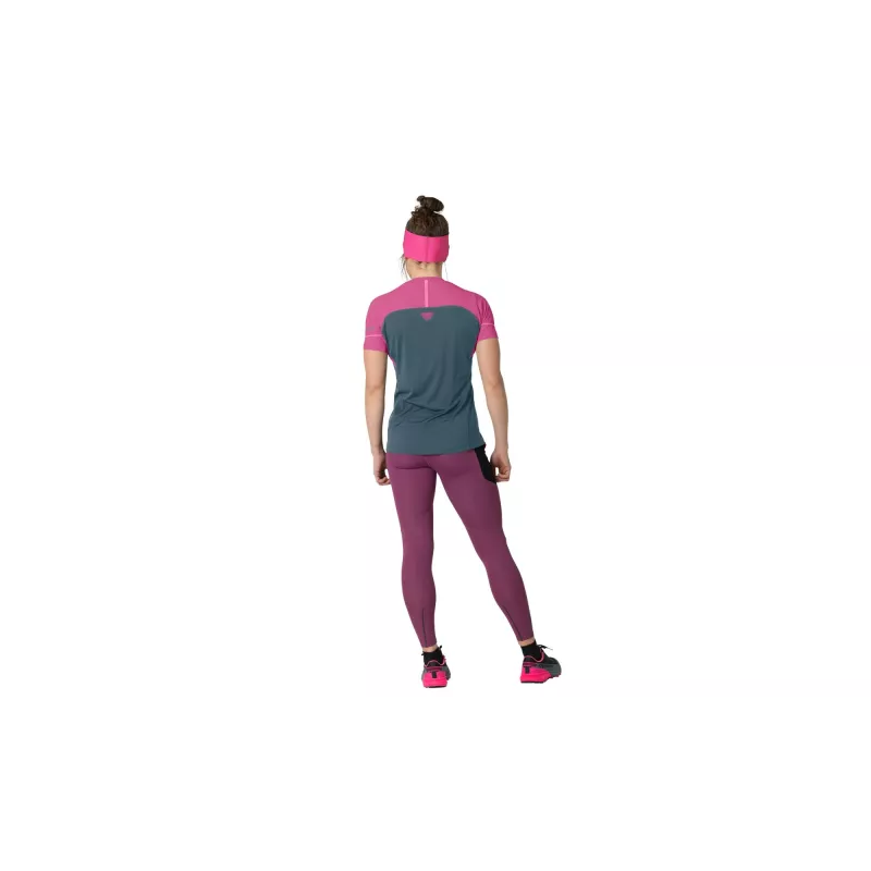 T-shirt de corrida SALEWA Dynafit Alpine Pro para mulher - Magenta, tamanho XS