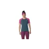 T-shirt de corrida SALEWA Dynafit Alpine Pro para mulher - Magenta, tamanho XS
