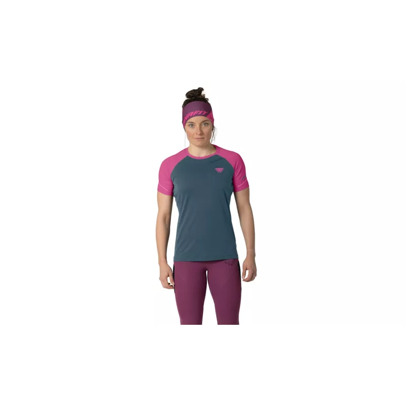 T-shirt de corrida SALEWA Dynafit Alpine Pro para mulher - Magenta, tamanho XS
