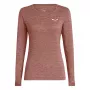 T-shirt de manga comprida SALEWA Puez Melange Dry para mulher Pink S