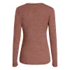 T-shirt de manga comprida SALEWA Puez Melange Dry para mulher Pink S