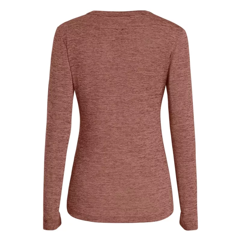 T-shirt de manga comprida SALEWA Puez Melange Dry para mulher Pink S