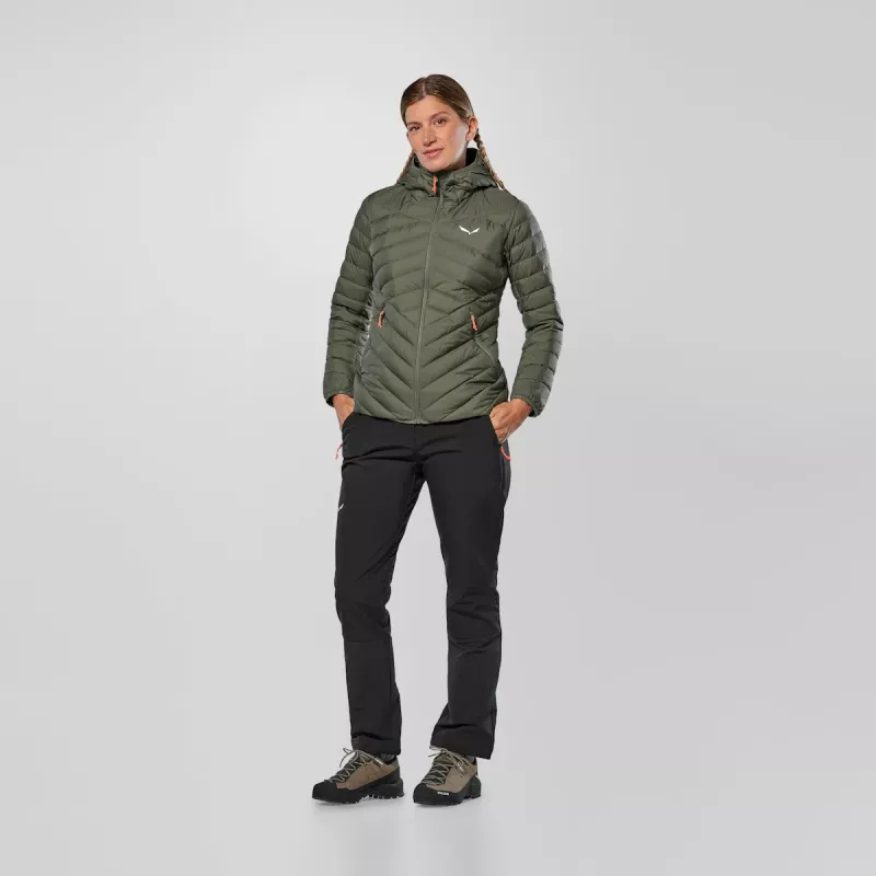 Casaco de penas SALEWA Brenta para mulher Faded Green 36 (S)