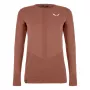 Camada base térmica Salewa Zebru Medium Warm AMR L/S para mulher - Etruscan Red, tamanho S