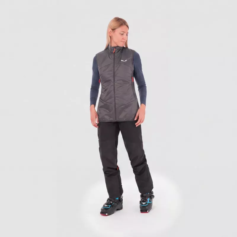 Colete isolante SALEWA Ortles Hybrid TirolWool Responsive para mulher Quiet Shade EU 36 (S)