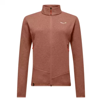 Casaco de lã polar SALEWA Puez Rocca PL para mulher Etruscan Red
