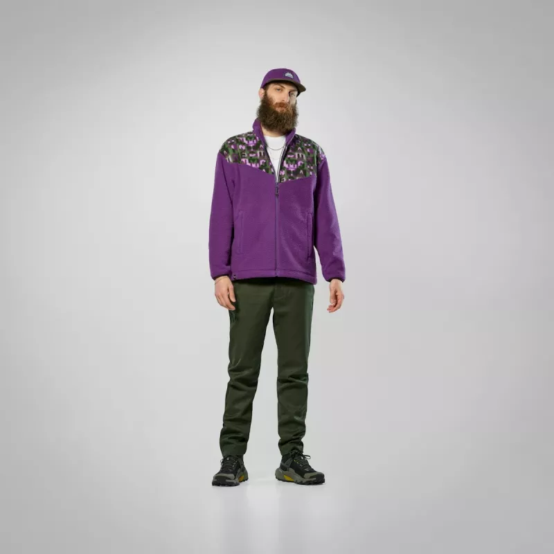 Sweatshirt de fleece com fecho completo Salewa Eagle Anniversary de mulher XS Plum