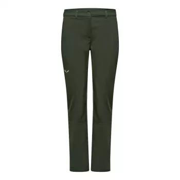 Calças softshell de mulher Salewa Puez Dolomia 2 - Dark Olive, tamanho S