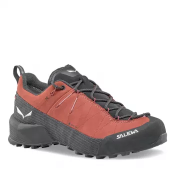Sapatos de aproximação de mulher Salewa Wildfire Leather 2 GTX - Etruscan Red/preto, tamanho 38