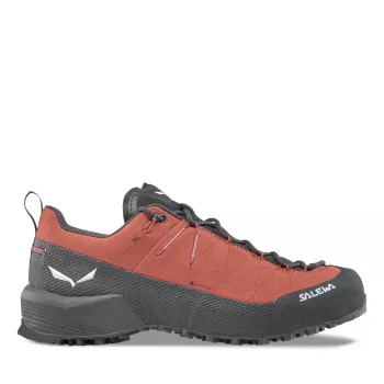 Sapatos de aproximação de mulher Salewa Wildfire Leather 2 GTX - Etruscan Red/preto, tamanho 40