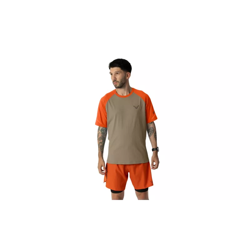 T-shirt de corrida SALEWA Dynafit Alpine Pro S/S Tee - Fallen Rock - tamanho M