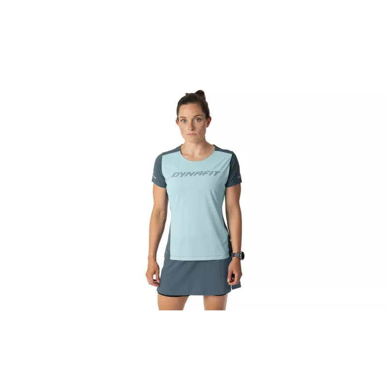 T-shirt de mulher SALEWA Quick-Dry Dynafit Alpine 2 S/S Tee - Cloud Blue, tamanho M
