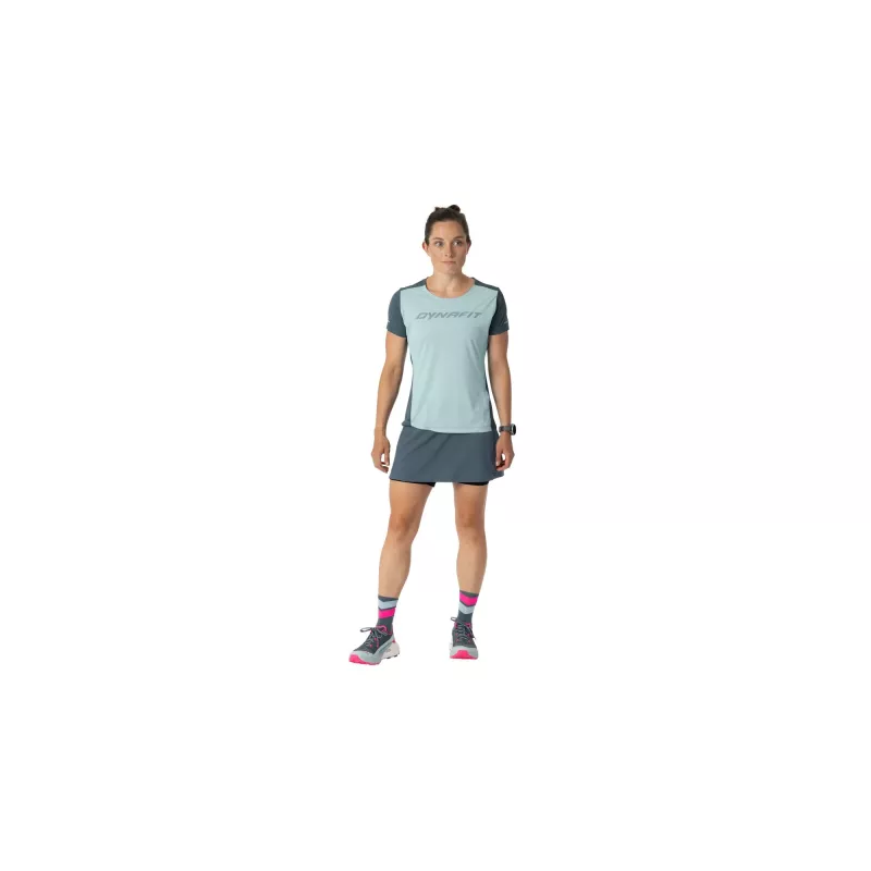 T-shirt de mulher SALEWA Quick-Dry Dynafit Alpine 2 S/S Tee - Cloud Blue, tamanho M