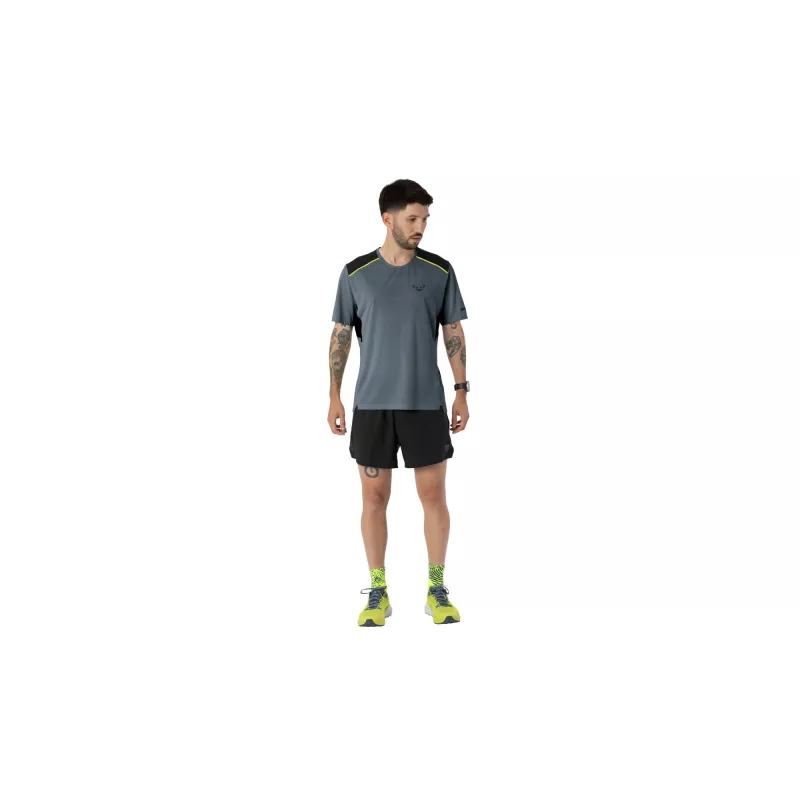 T-shirt de corrida SALEWA Dynafit Sky Shirt - Cinder - tamanho L