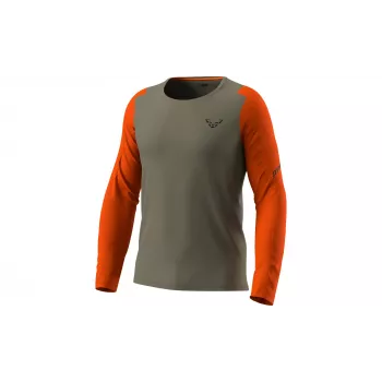 T-shirt de manga comprida SALEWA Dynafit Transalper L/S Tee - Fallen Rock, tamanho M
