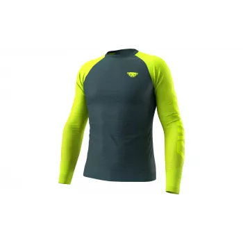 T-shirt de manga comprida SALEWA Dynafit Ultra S-Tech - Ultra Yellow, tamanho L/XL