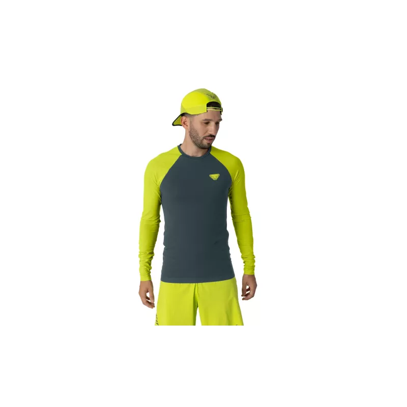 T-shirt de manga comprida SALEWA Dynafit Ultra S-Tech - Ultra Yellow, tamanho L/XL