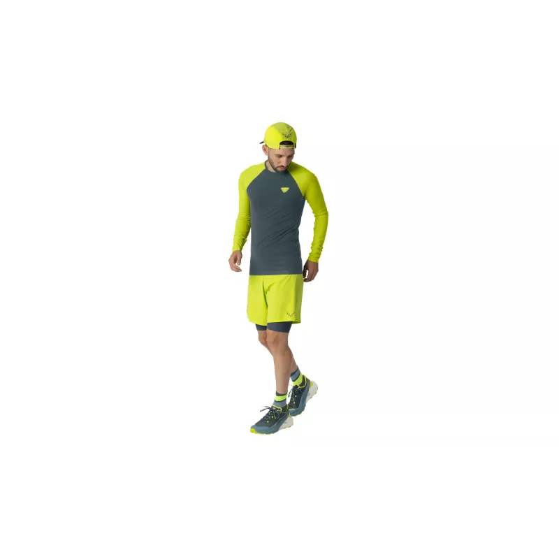 T-shirt de manga comprida SALEWA Dynafit Ultra S-Tech - Ultra Yellow, tamanho L/XL