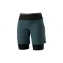 Calções SALEWA Dynafit Ultra 2/1 para mulher - Cinder/Cinder, tamanho XS