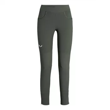 Calças justas de escalada Salewa Agner DST para mulher - Faded Green, tamanho M