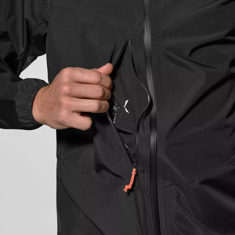 Casaco Salewa Agner 3 PTX 3L - Black Out - tamanho S