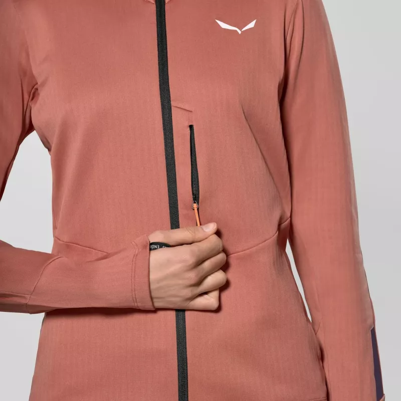 Salewa Pedroc PL 3 Jacket mulher casaco de polar - Etruskischrot, tamanho S