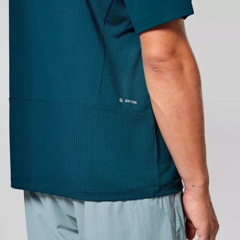 T-shirt Salewa Pedroc Dry Hyb Pond Blue M