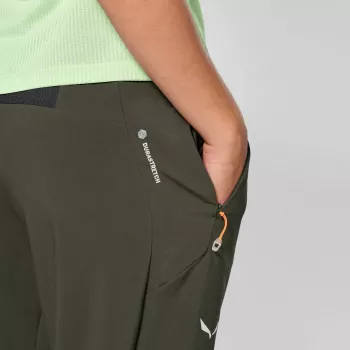 Salewa Pedroc 5 Dst Pant mulher calças softshell - Dark Olive, tamanho S