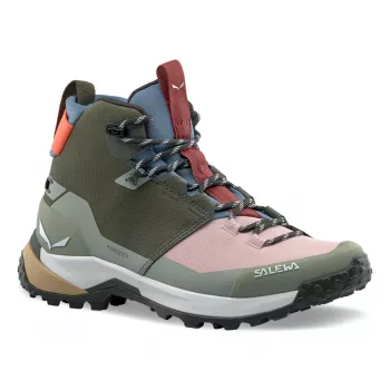 Sapatos de caminhada Salewa Puez 2 Mid PTX mulher - Dark Olive/Shadow - UK 6 (EU 39)