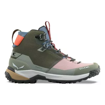 Sapatos de caminhada Salewa Puez 2 Mid PTX mulher - Dark Olive/Shadow - UK 6 (EU 39)