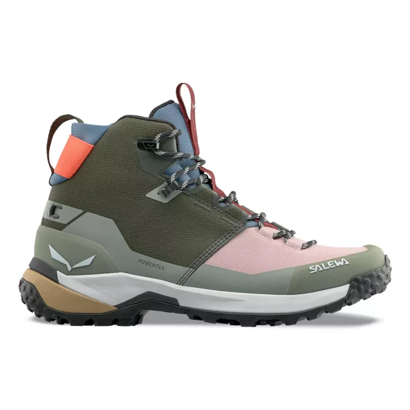 Sapatos de caminhada Salewa Puez 2 Mid PTX mulher - Dark Olive/Shadow - UK 6 (EU 39)