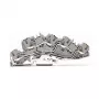 WAGO 2005-7646 borne de passagem, 3 condutores, 400V, 24A, 2,5mm², cinzento