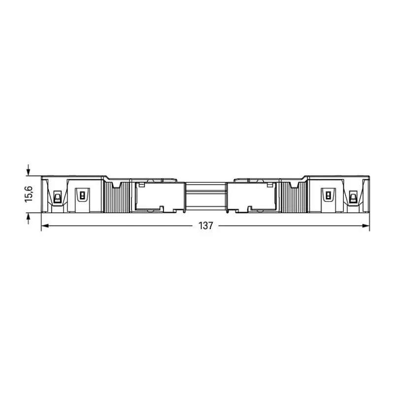 WAGO conector fêmea 770-203/035-000 com caixa de alívio de tração, preto
