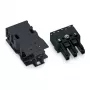 WAGO conector fêmea 770-203/035-000 com caixa de alívio de tração, preto
