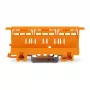 WAGO 221-500 Suporte de montagem para bornes de ligação da série 221, poliamida, laranja, 17,5 mm x 25,5 mm x 77,6 mm
