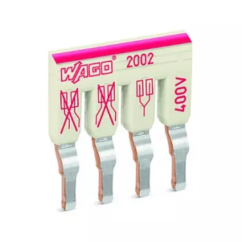WAGO 2002-474 ponte escalonada, de 4 vias, isolada, cinzento claro