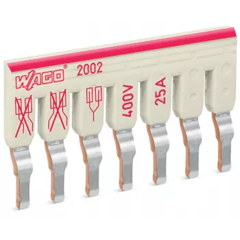 WAGO 2002-477 ponte escalonada, de 7 vias, isolada, cinzento claro