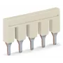 WAGO 2006-405 ponte push-in, de 5 vias, isolada, cinzento claro