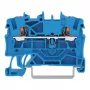 WAGO 2202-1204 bloco de terminais de passagem de 2 condutores com botão, 2,5 mm, azul