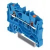 WAGO 2202-1204 bloco de terminais de passagem de 2 condutores com botão, 2,5 mm, azul