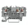WAGO 2202-1301 - Borne de passagem de 3 condutores com botão de pressão, 2,5 mm², cinzento