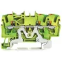 WAGO 2202-1307 bloco de terminais de terra de 3 condutores com botão, 2,5 mm²