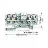 WAGO Borne de passagem 4 condutores push-in 2,5 mm² Cinzento