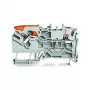 WAGO 2102-5201 bloco de terminais de passagem de 2 condutores com alavanca e botão, 2,5 mm², cinzento