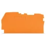 WAGO 2102-1292 placa de extremidade e intermédia, 0,8 mm, laranja