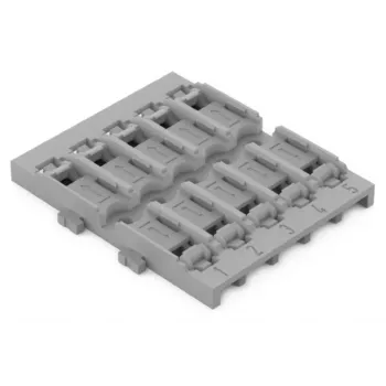 WAGO 221-2525 Adaptador de montagem para bornes de ligação da série 221, pack de 5, cinzento