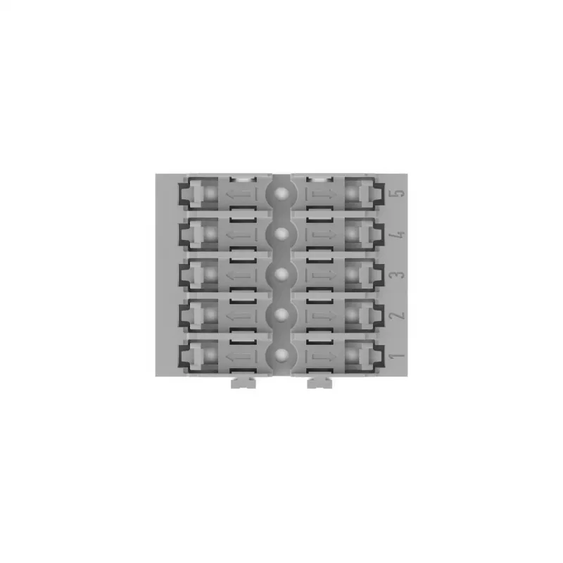 WAGO 221-2525 Adaptador de montagem para bornes de ligação da série 221, pack de 5, cinzento